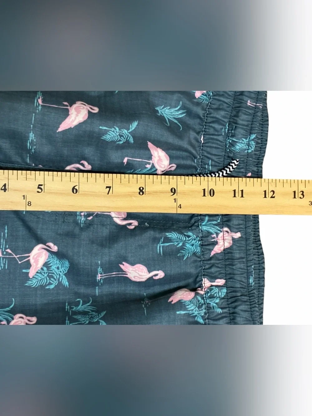 Island Daze Board Shorts Large Trunks Pink Flamingo Novelty Unlined Swim Stretch